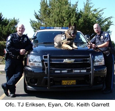 Officer TJ Eriksen, Eyan, & Officer Keith Garrett