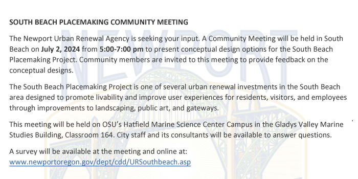 South Beach Placemaking Community Meeting