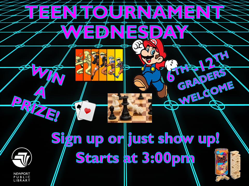 Teen game tournaments every wednesday