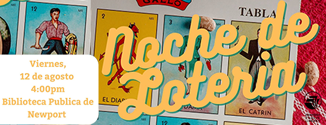 Loteria en espanol para las familias el 12 de agosto a las 4:00 pm en la biblioteca