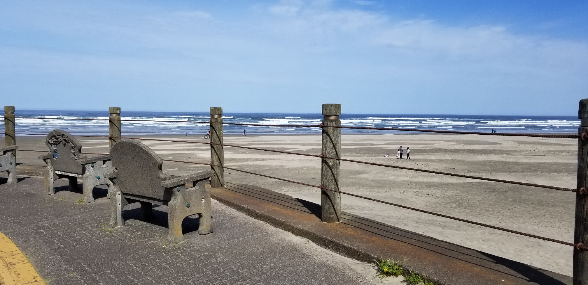 benches with a view of the ocean