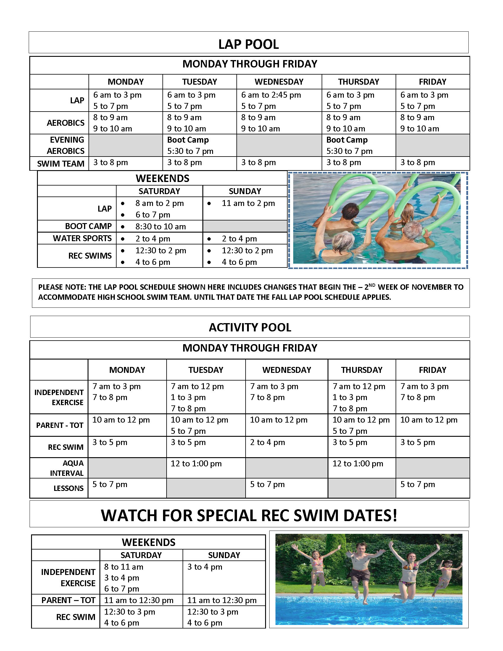 marysville pool schedule