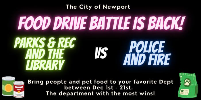 Food Drive Battle '22 - Parks & Rec and Library vs Fire & Police
