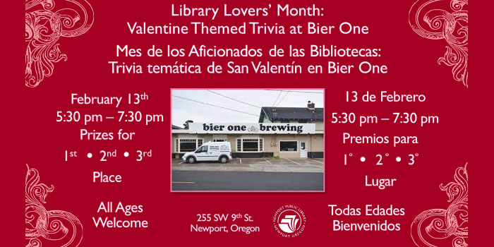 Library Lovers' Month - Valentine-Themed Trivia