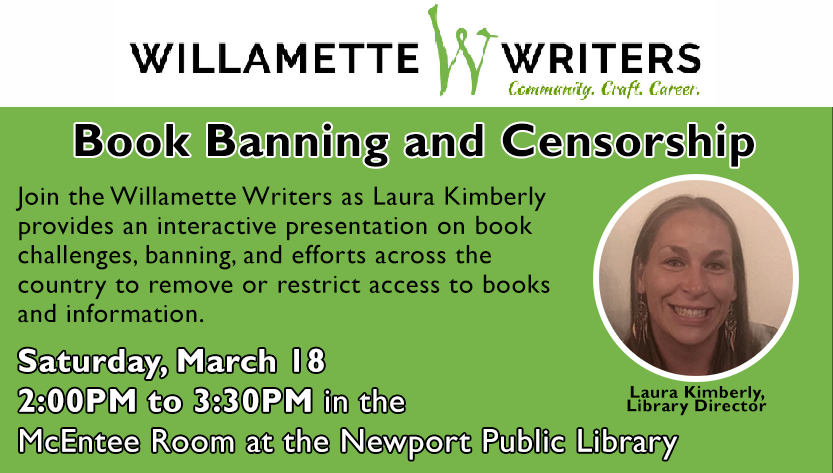 Laura Kimberly discusses banned and challenged books on March 18th, 2023 at 2:00PM