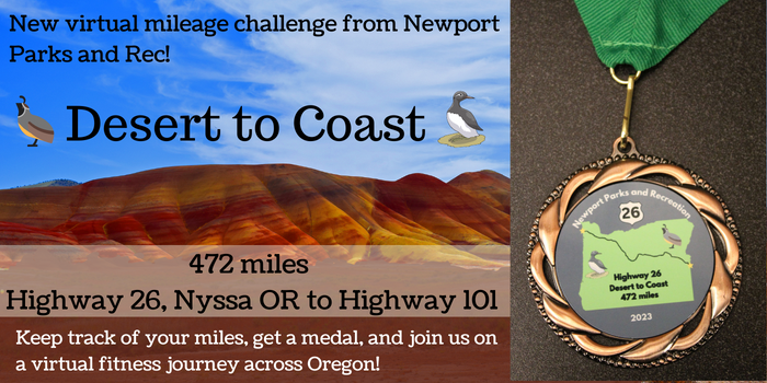 Desert to Coast virtual mileage challenge with Newport Parks & Recreation
